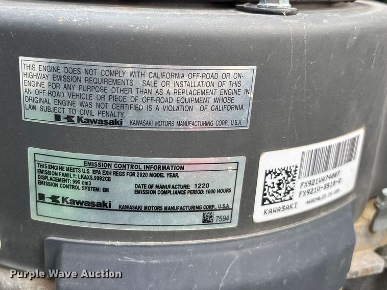 image for item EO4100 2020 John Deere Z960M ZTR lawn mower