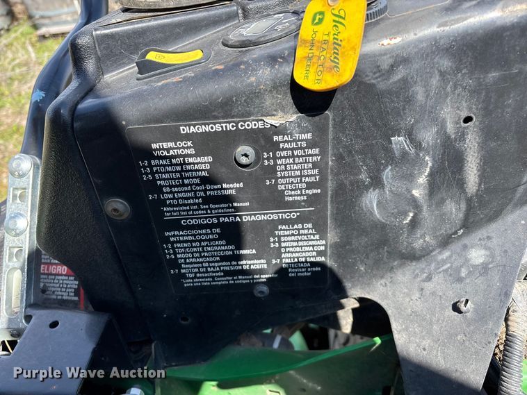 image for item EO4101 2018 John Deere Z960M ZTR lawn mower