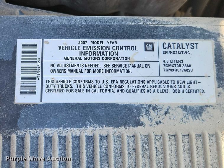 image for item EO7166 2007 Chevrolet Silverado 1500 Ext. Cab pickup truck