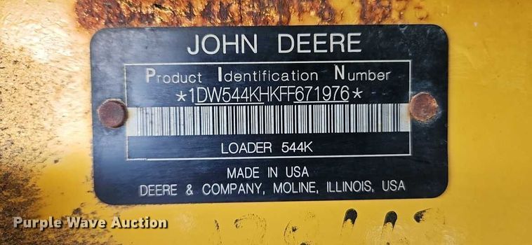 image for item EO7167 2015 John Deere 544K high lift wheel loader