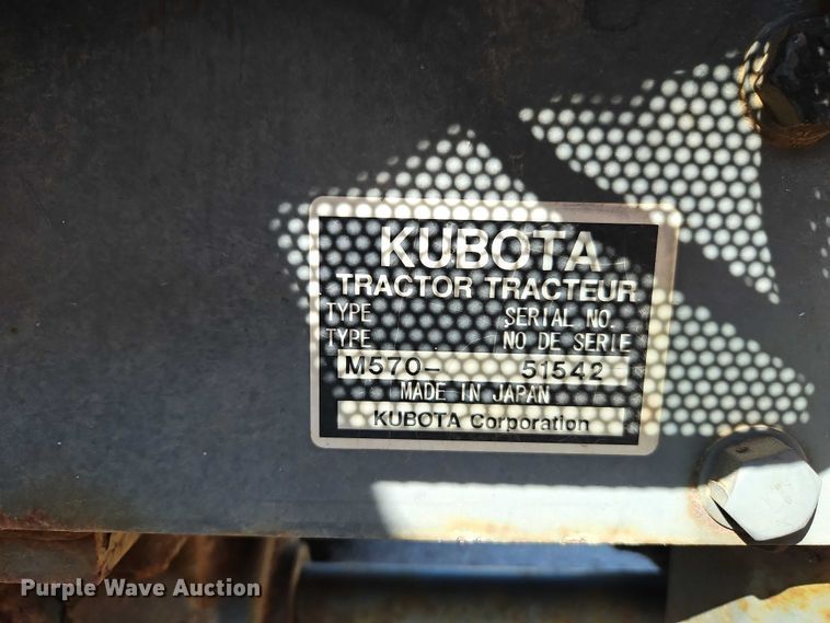 image for item EO7185 Kubota M5700 MFWD tractor