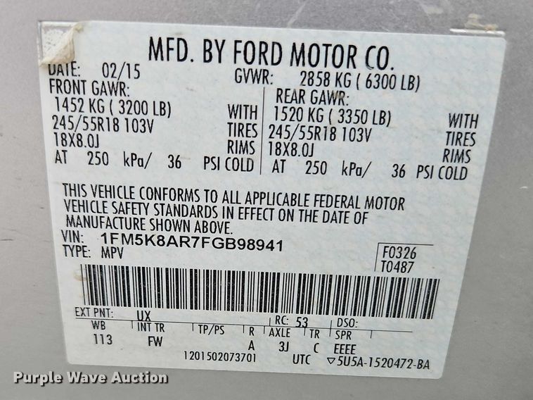 image for item EO7209 2015 Ford Explorer Police Interceptor SUV