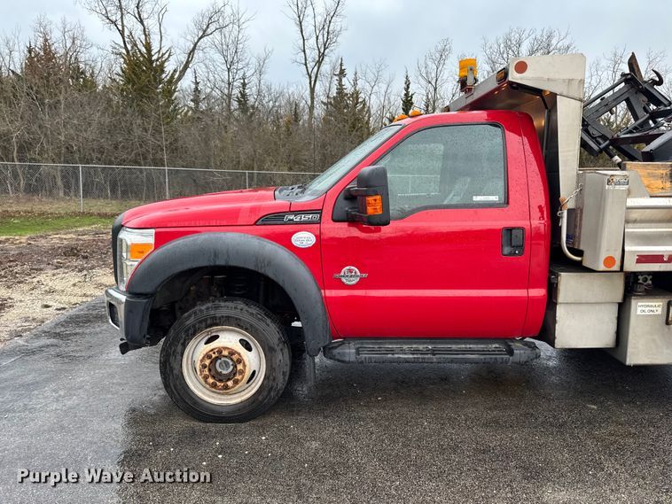 image for item EQ5001 2014 Ford F450 Super Duty dump flatbed truck