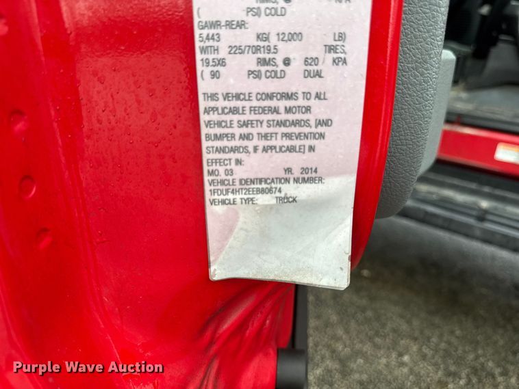 image for item EQ5001 2014 Ford F450 Super Duty dump flatbed truck