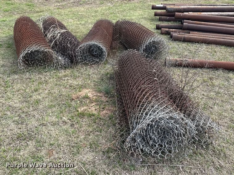 image for item ES5637 (6) rolls of chain link fence