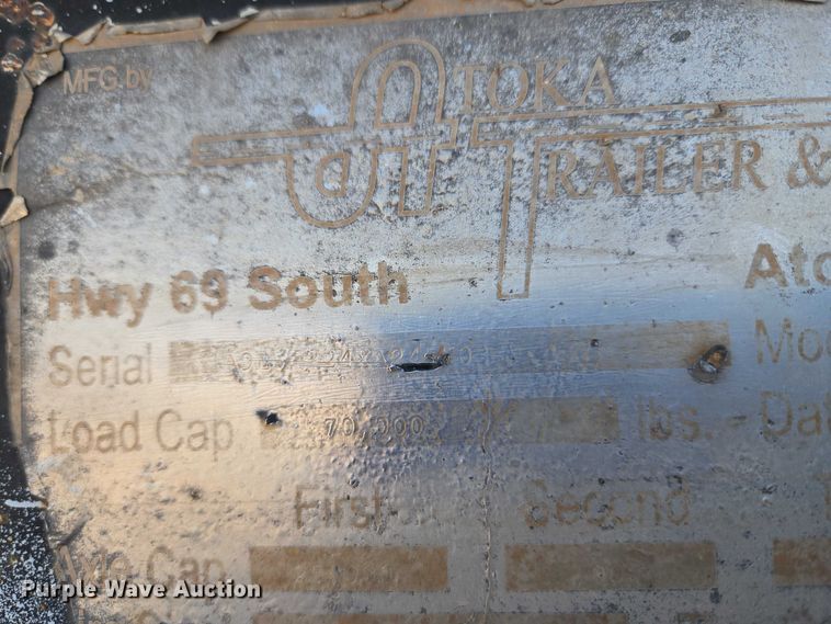 image for item ET1459 1999 Atoka Trailer Mfg. 18-DE-35-2 drop deck equipment trailer