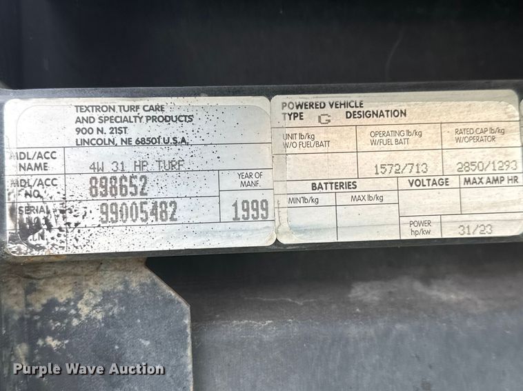 image for item ET1749 1999 Cushman Turf-truckster utility vehicle