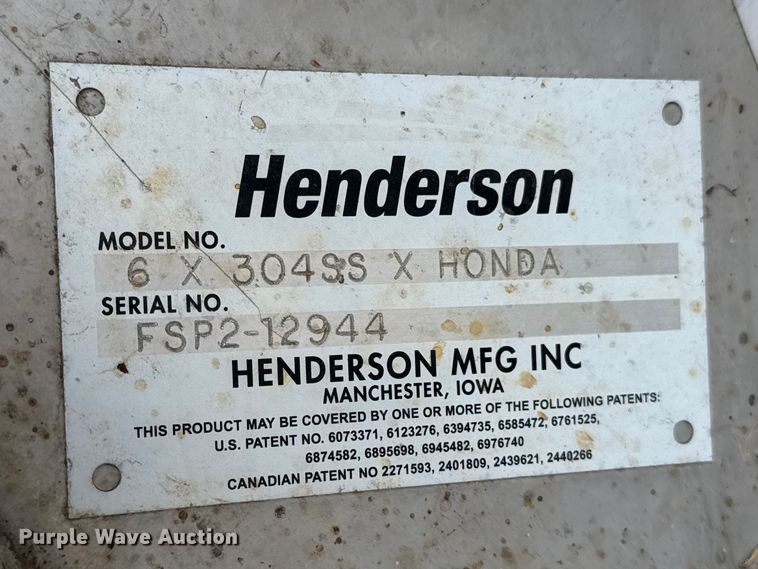 image for item ET1769 Henderson 6 x 304SS x Honda spreader