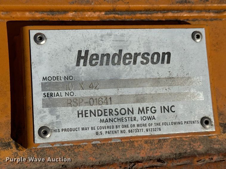 image for item ET1778 Henderson 10×42 snow plow