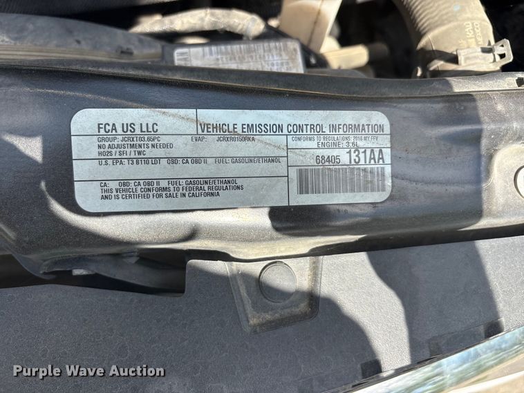 image for item EU0457 2018 Dodge Grand Caravan handicap accessible van