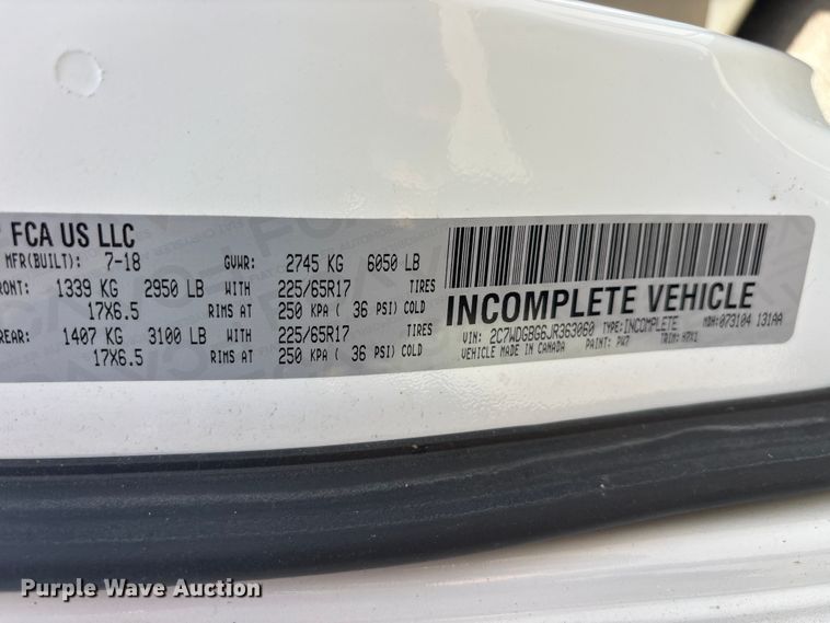 image for item EU0457 2018 Dodge Grand Caravan handicap accessible van