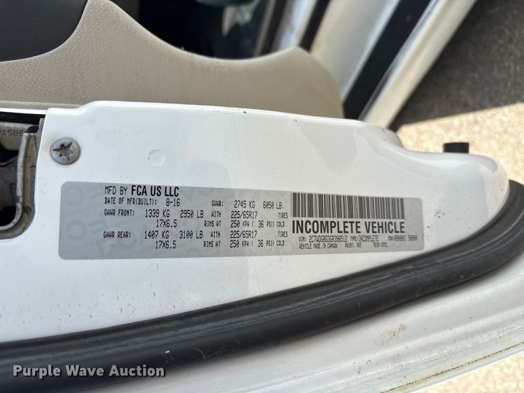 image for item EU0459 2016 Dodge Grand Caravan handicap accessible van