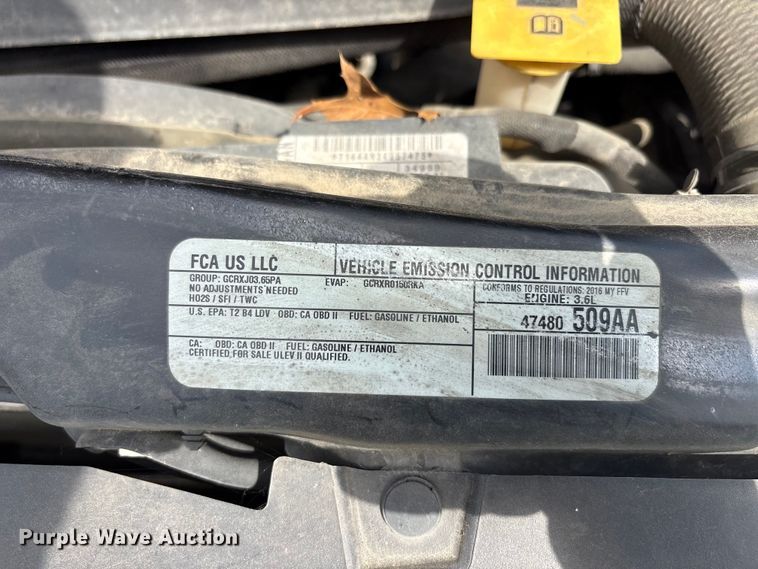 image for item EU0460 2016 Dodge Grand Caravan handicap accessible van