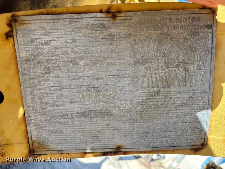 image for item EU7420 1964 Caterpillar 112F rigid frame motor grader