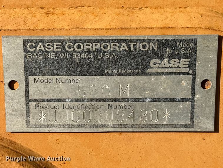 image for item EU7423 2002 Case 580M backhoe