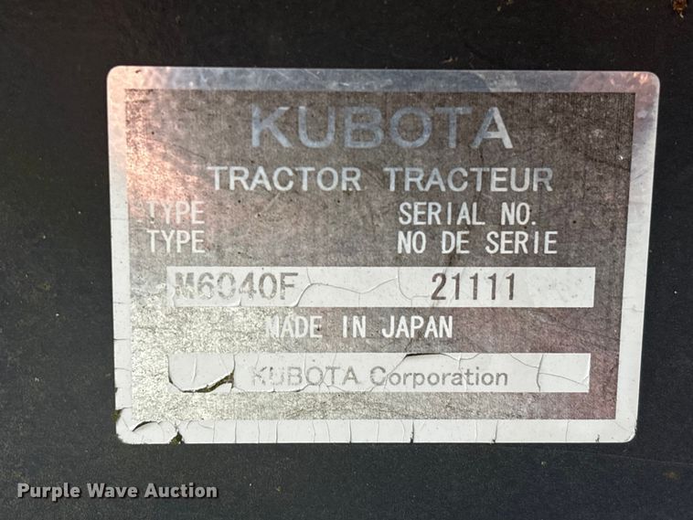 image for item EU7481 Kubota M6040 tractor
