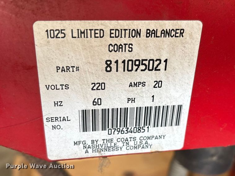 image for item EV2045 Coats 1025 Limited Edition tire balancer