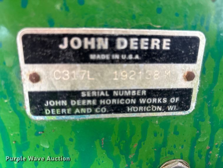 image for item EV2047 John Deere 317 lawn tractor