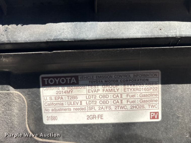 image for item EV2855 2014 Toyota Sienna van