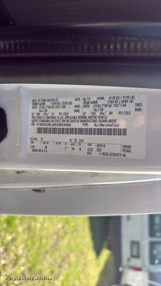 image for item EV2858 2014 Ford E350 van