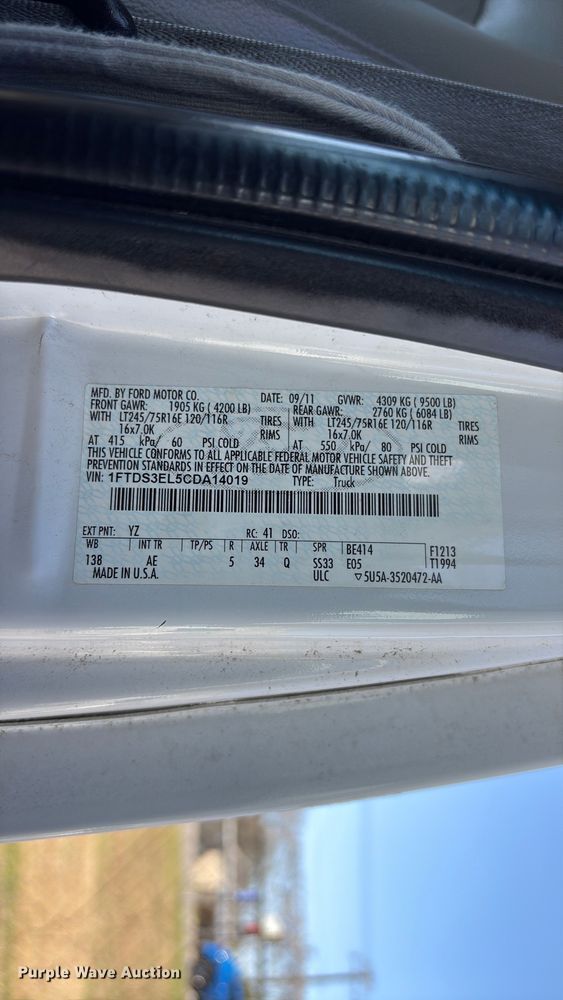 image for item EV2861 2012 Ford E350 handicap accessible van