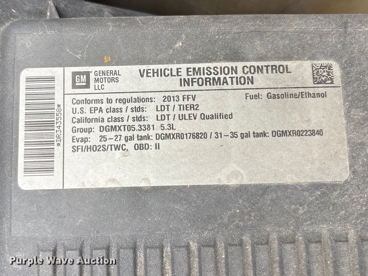 image for item EV2884 2013 Chevrolet Tahoe Police SUV