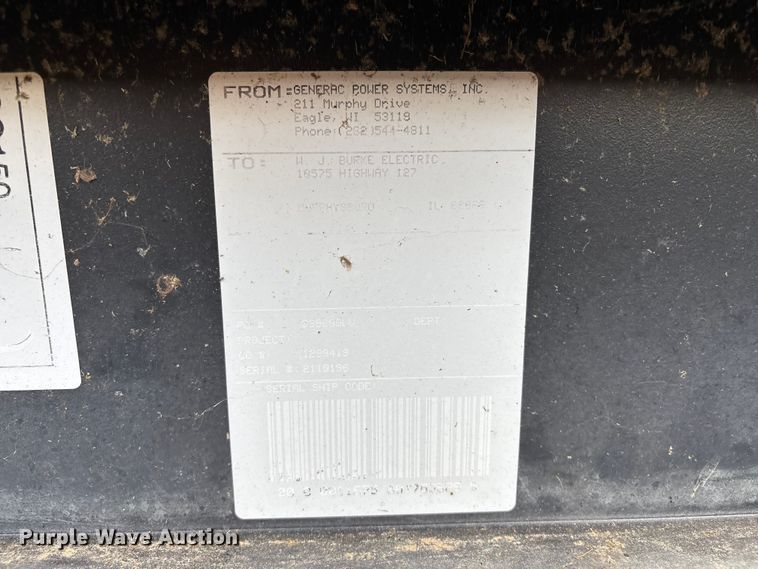 image for item EV3515 2011 Generac SG150 generator