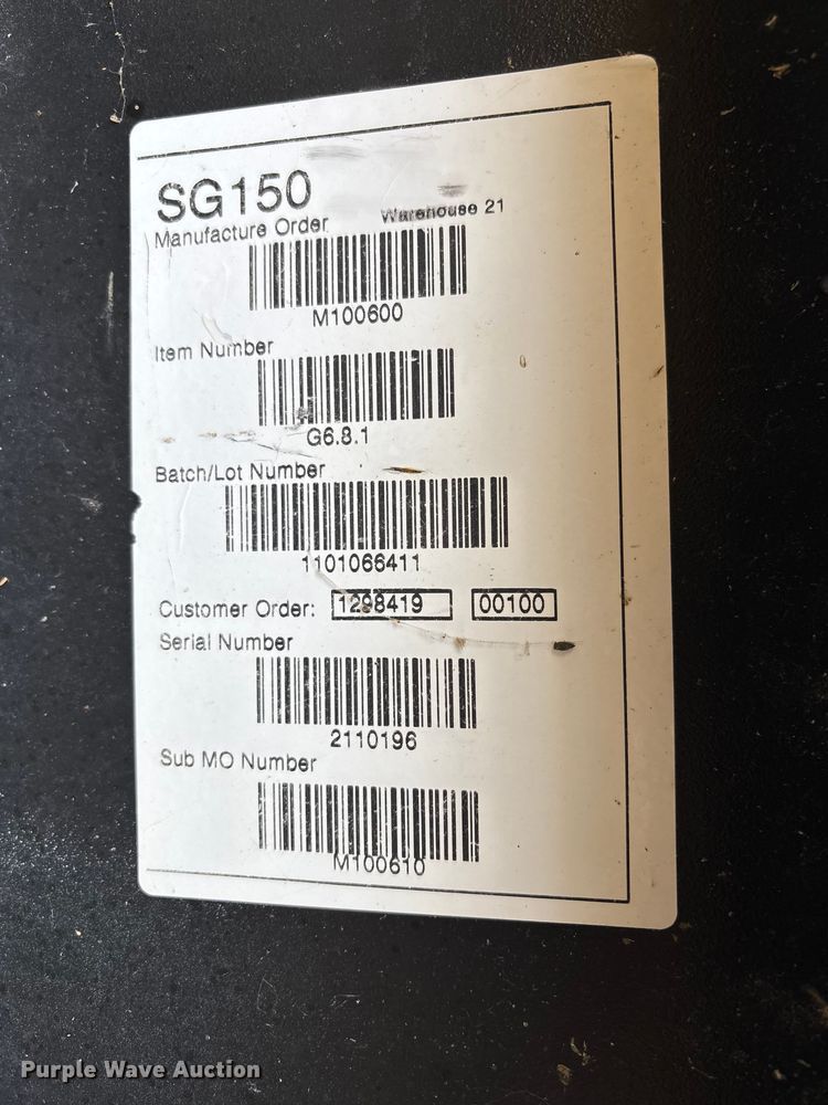 image for item EV3515 2011 Generac SG150 generator