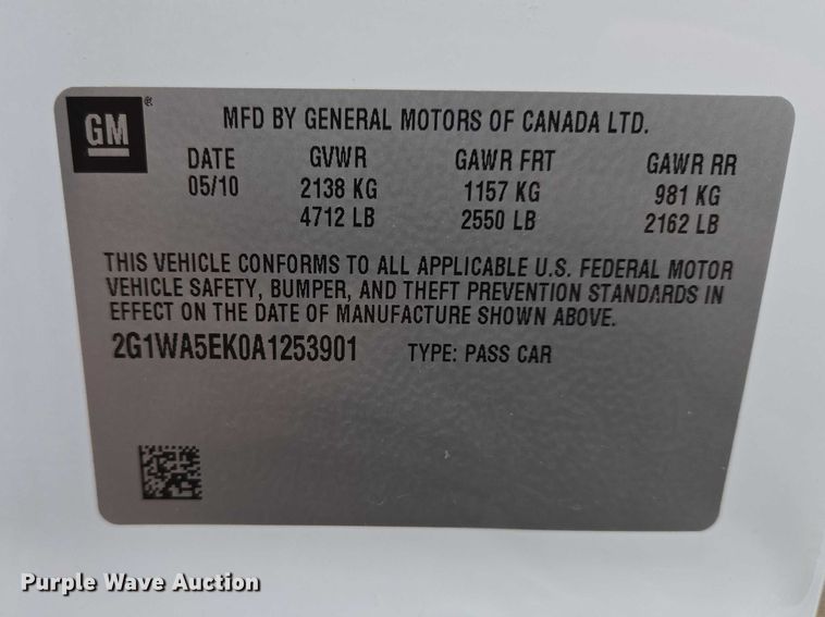 image for item EV5696 2010 Chevrolet Impala 