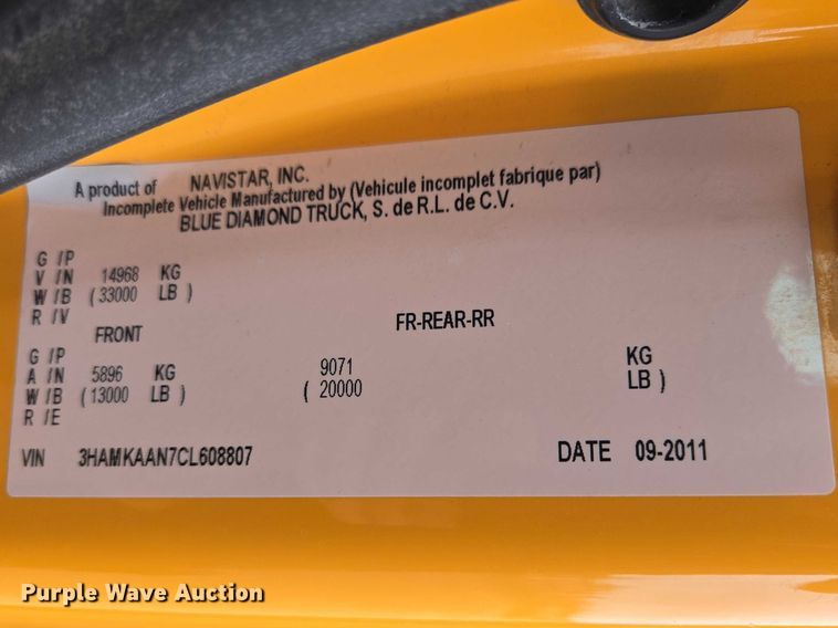 image for item EV5699 2012 International Durastar 4400 bucket truck