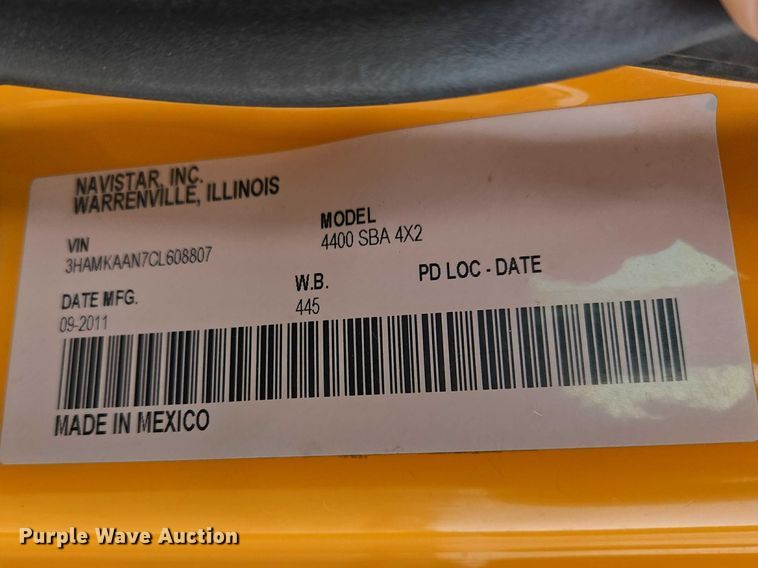 image for item EV5699 2012 International Durastar 4400 bucket truck