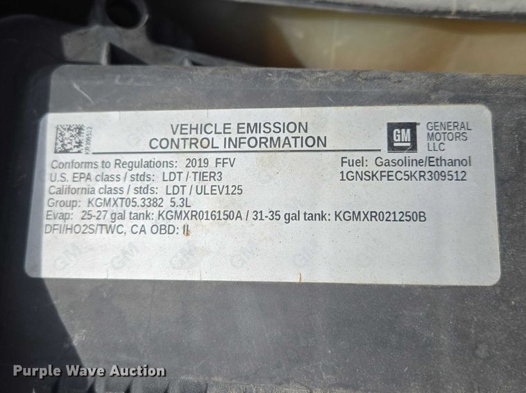 image for item EV5710 2019 Chevrolet Tahoe SSV SUV