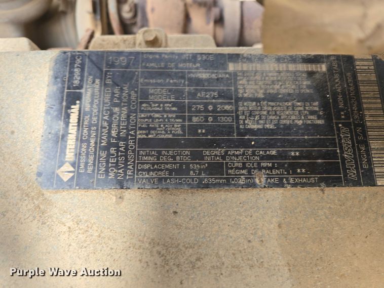 image for item EV5711 1998 International 2554 dump truck