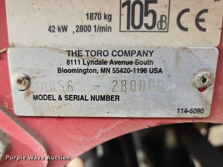 image for item EV5712 Toro Ground Master 4500D lawn mower