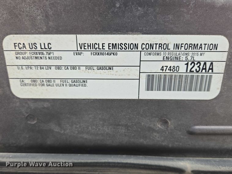 image for item EV5721 2015 Dodge Charger Police 