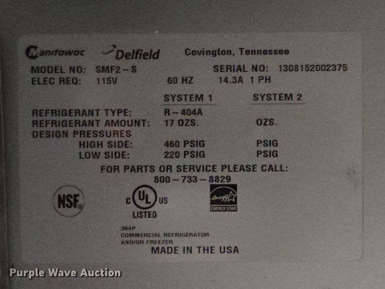 image for item EV5754 Delfield SMF2-S freezer