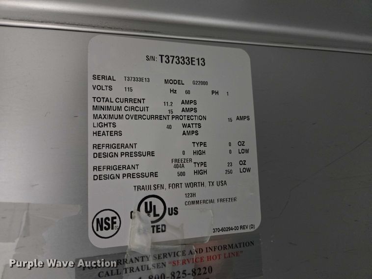 image for item EV5756 Traulsen G22000 freezer