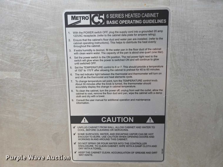 image for item EV5759 Metro C569-NDS-UA heated holding cabinet