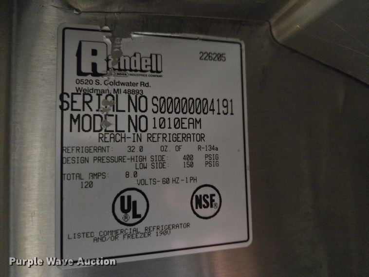image for item EV5761 Randell 1010EAM refrigerator