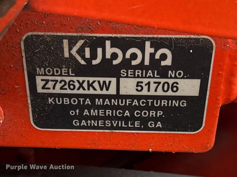 image for item EV7664 Kubota Z726 ZTR lawn mower
