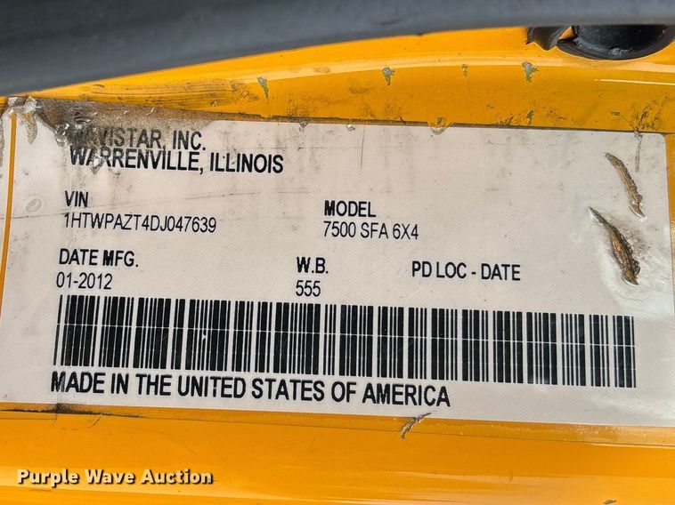 image for item FB3236 2013 International 7500 dump truck