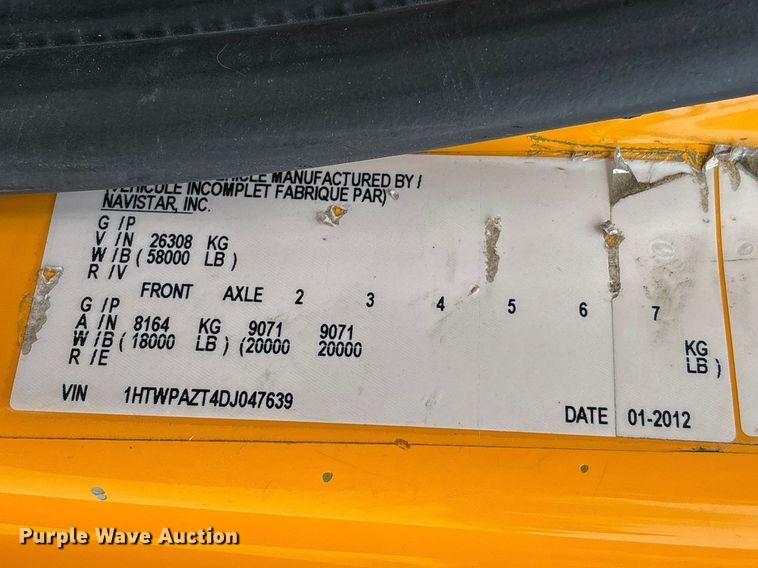 image for item FB3236 2013 International 7500 dump truck