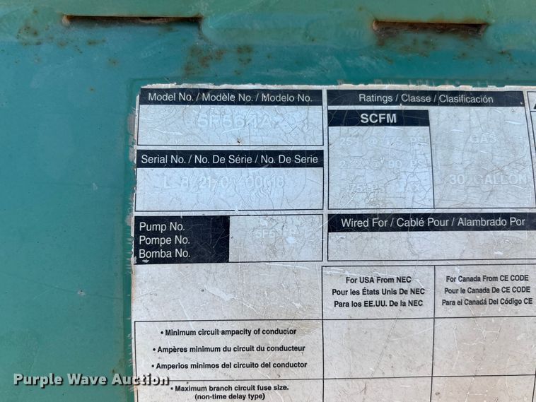 image for item FB3331 Speedaire 5F564A air compressor