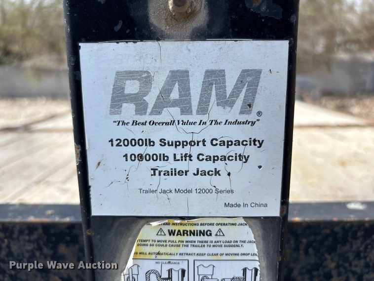 image for item FB3613 2015 Horse Creek Mfg. tilt deck equipment trailer