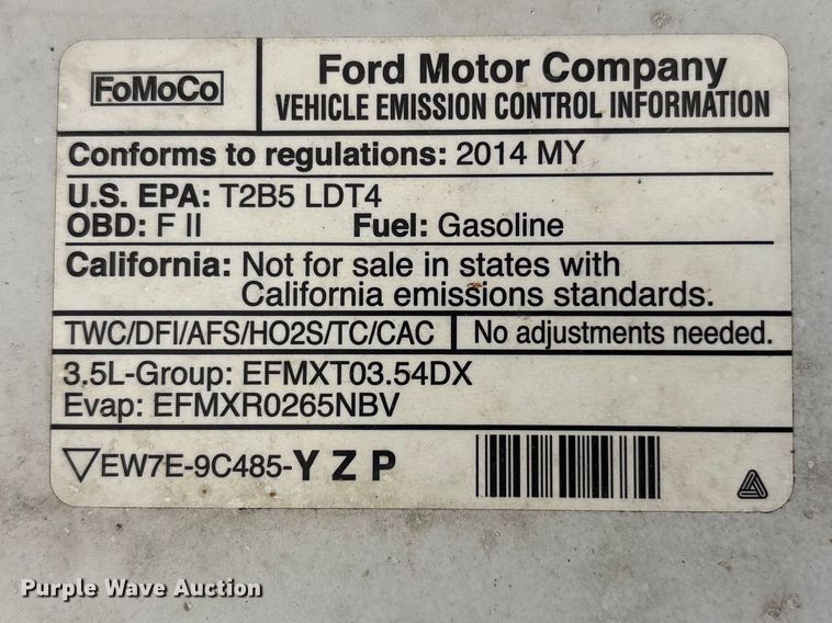 image for item FB3621 2014 Ford F150 Crew Cab pickup truck