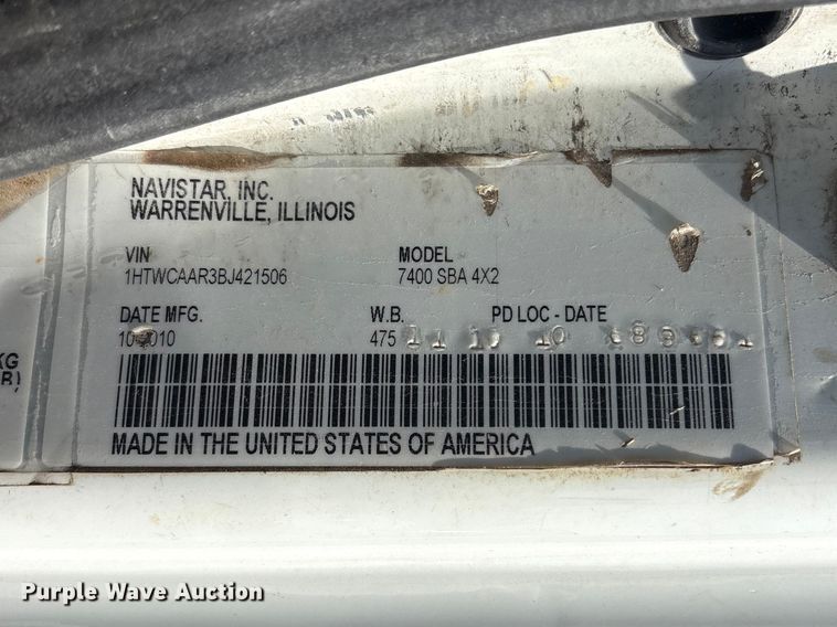 image for item FB8669 2011 International WorkStar 7400 utility / service truck