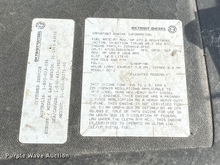 image for item FB8670 2013 Freightliner 114SD semi truck