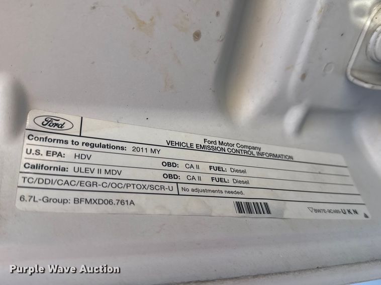 image for item FB8682 2011 Ford F250 Super Duty Ext. Cab pickup truck