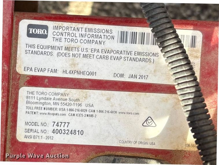 image for item FB8687 (2) 2017 Toro Time Cutter MX6050 ZTR lawn mowers