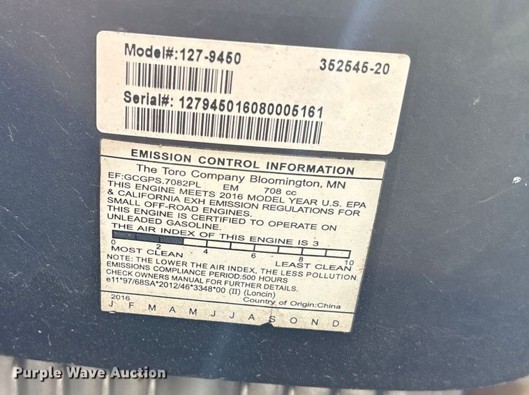 image for item FB8688 2017 Toro Time Cutter MX6050 ZTR lawn mower